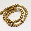 Electroplate Non-magnetic Synthetic Hematite Beads Strands G-J169C-4mm-04-2