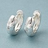 Clear Cubic Zirconia Star Hoop Earrings EJEW-C022-01S-1