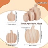 12Pcs 3 Style Halloween Theme Unfinished Wood Decorative Supplies DIY-OC0004-14-2