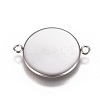 Non-Tarnish 304 Stainless Steel Cabochon Connector Settings STAS-G127-14-16mm-P-2