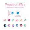 910Pcs 13 Colors Rainbow ABS Plastic Imitation Pearl Beads OACR-CD0001-10-4