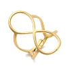 Hollow Number 8 304 Stainless Steel Open Cuff Rings for Women RJEW-Q007-04G-4
