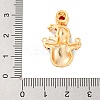 Christmas Theme Brass Micro Pave Cubic Zirconia Pendants KK-C076-27G-04-3