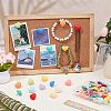 55Pcs 11 Colors Heart Pattern Plastic & Iron Push Pins Set AJEW-AR00004-4