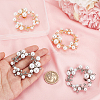 4Pcs 2 Colors Wreath Plastic Imitation Pearl Shoe Decoration AJEW-PH0011-48-3