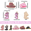 18Pcs 9 Styles Western Cowboy Theme Alloy Enamel Pendants ENAM-BM0001-21-2