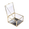 Square Transparent Glass Jewellery Chest CON-I010-02G-3