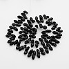 Electroplate Glass Faceted Teardrop Beads Strands EGLA-D014-14-1