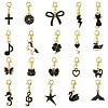 20Pcs 20 Styles Alloy Enamel Pendant Decorations HJEW-FS00045-1