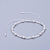 Adjustable Nylon Thread Braided Beaded Bracelets BJEW-JB04376-01-1