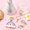 10Set 2 Styles Star Alloy Swivel Clasps with 10Pcs Iron Split Key Rings PURS-YW0001-01A-6