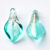 Transparent Spray Painted Glass Pendants X-GLAA-S054-007B-01-2