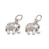 Brass Micro Pave Clear Cubic Zirconia Charms KK-H292-56A-P-1