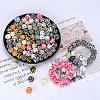 Colorful Pattern Printed Silicone Beads SI-JX0022A-17-3
