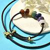 Rondelle Chakra Natural Gemstone Beads Bracelets & Necklaces Sets G-P561-01G-05-3