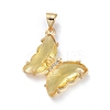 Brass Micro Pave Clear Cubic Zirconia Pendants ZIRC-P079-D01-11-1