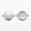 Tarnish Resistant 304 Stainless Steel Cabochon Connector Settings LS-STAS-E146-19P-16mm-1