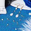 8Pcs Brass Pave Clear Cubic Zirconia Connector Charms ZIRC-BBC0002-27-4
