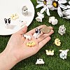 16Pcs 8 Styles Cartoon Opaque Resin Pendants RESI-YW0003-18-4