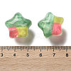 Gradient Color Transparent Hand-drawed Acrylic Beads TACR-P012-01B-09-3