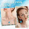 40Pcs Faceted Teardrop Glass Pendants GLAA-SP0001-11D-5
