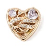 Brass Micro Pave Cubic Zirconia Beads KK-K297-32G-03-1