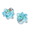 Christmas Transparent Glass Beads Strands LAMP-M021-02H-3