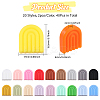 40Pcs 20 Styles Rainbow Arch Food Grade Eco-Friendly Silicone Focal Beads SIL-CA0003-29-2