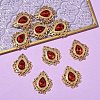 Retro Baroque Style Alloy Acrylic Pandants PALLOY-YW00070-07G-05-1
