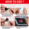 6Pcs 6 Styles Lip Shape Alloy Rhinestone Air Vent Clips AJEW-FH0004-67-3