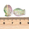 Electroplate and Golden Metal Enlaced Glass Beads EGLA-T029-01K-3