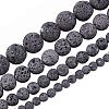 4 Strands 4 Style Unwaxed Natural Lava Rock Bead Strands G-OC0002-85-1
