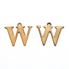 304 Stainless Steel Alphabet Charms STAS-H122-W-AB-1