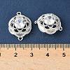 Flower Brass Connector Charms KK-A253-04S-3