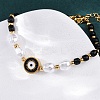 304 Stainless Steel Beaded Bracelets for Women BJEW-Z099-01G-3