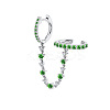 Brass Cubic Zirconia Hoop Earrings FS-WGC777E-10-1