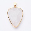 Faceted Natural Quartz Crystal Pendants X-G-F340-02C-1