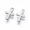 Tarnish Resistant 304 Stainless Steel Tiny Cross Charms STAS-L234-077P-2