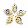 Brass Micro Pave Cubic Zirconia Links Connectors ZIRC-T005-032G-1