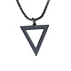 Inverted Triangle Stainless Steel Pendant Box Chain Necklaces for Men FS-WGF3CC6-01-4