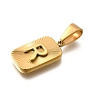 304 Stainless Steel Pendants STAS-S161-01R-G-2