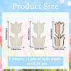 24Pcs Unfinished Wood Tulip Discs Slices AJEW-WH20020-196-2