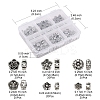 120Pcs 6 Style Tibetan Style Alloy Flower Beads TIBE-YW0001-26-5