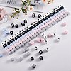 108 Pcs White Cube Silicone Beads Letter Number Square Dice Alphabet Beads with 2mm Hole Spacer Loose Letter Beads for Bracelet Necklace Jewelry Making JX438B-5