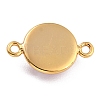 Golden Plated Brass Enamel Links Connectors KK-P197-01A-G03-3
