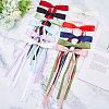 24Pcs 12 Colors Polyester Ribbon Bowknot Alligator Hair Clips PHAR-FH0001-04-4