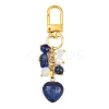 3Pcs Natural Lapis Lazuli & Rose Quartz & Amethyst Heart Pendant Decorations HJEW-JM04150-3