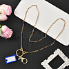 1Pc 304 Stainless Steel Paperclip Chains Pendant Decorations HJEW-SC0002-59-5