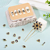 48Pcs 12 Styles Alloy Rhinestone Cabochons MRMJ-TA0001-45D-8