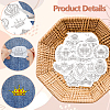 4 Sheets 11.6x8.2 Inch Stick and Stitch Embroidery Patterns DIY-WH0455-157-3